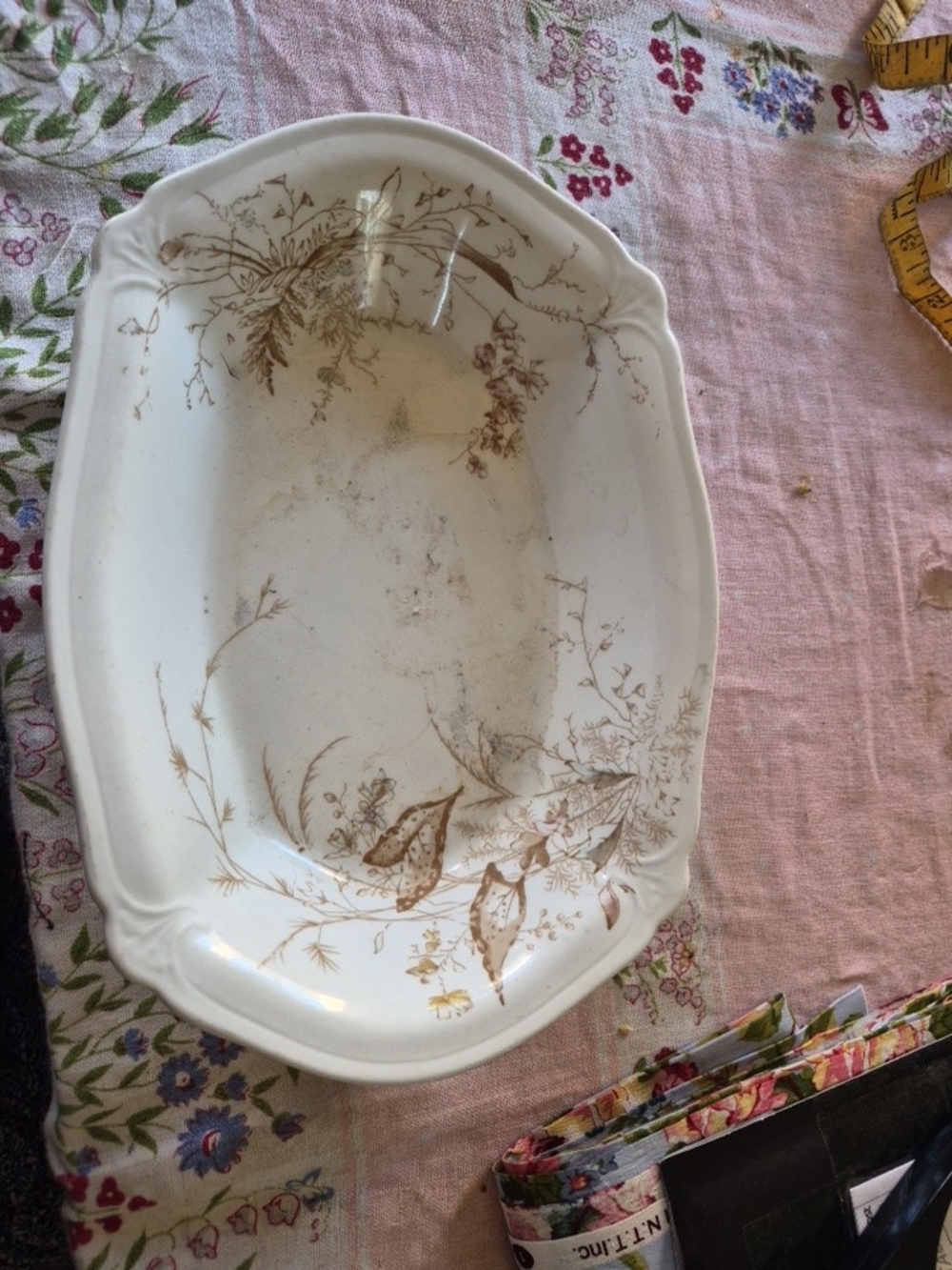 Johnson Brothers Ironstone brown transferwear vegetable dish
